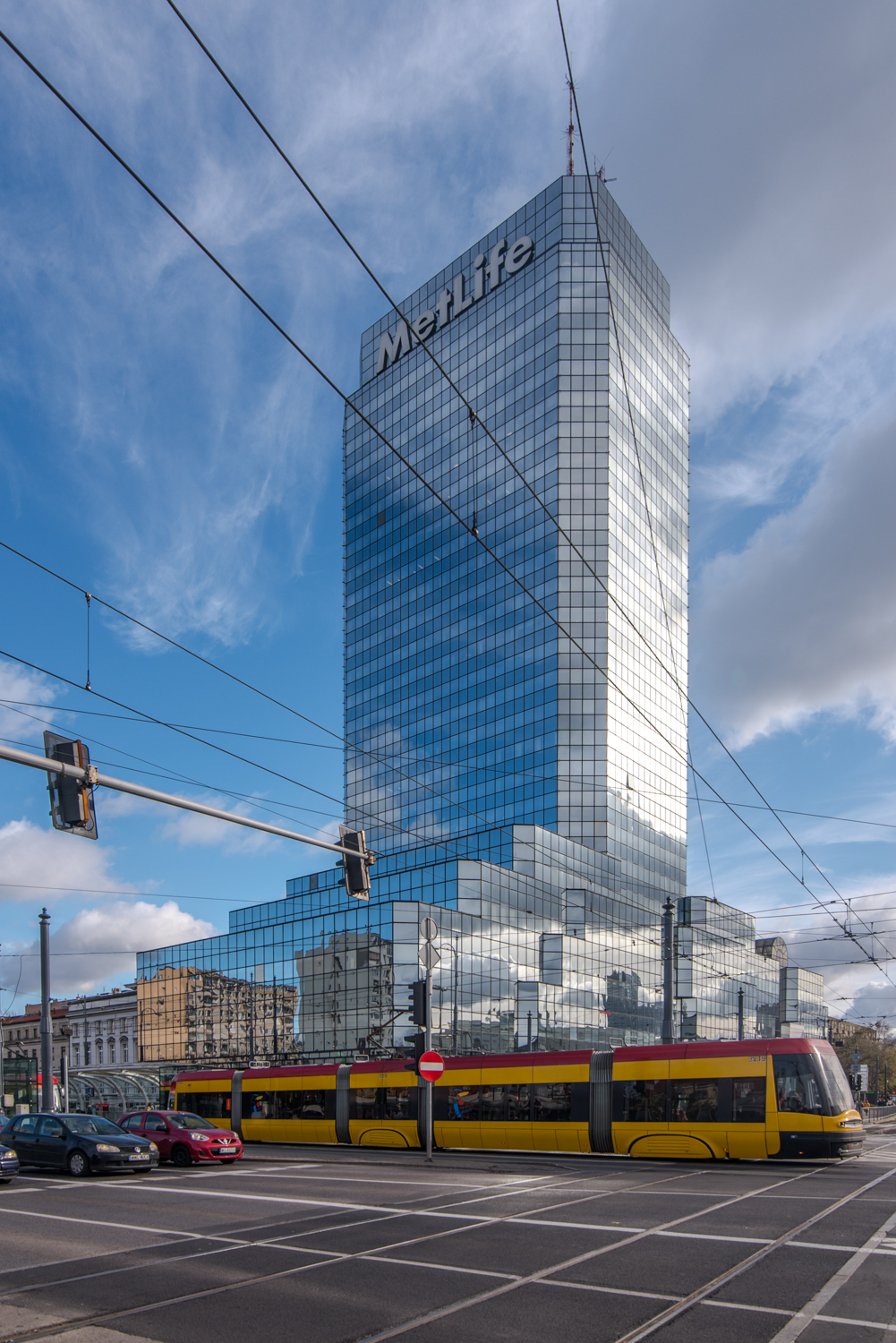 Zdjęcie architektury budynku Błękitny Wieżowiec (dawniej Polimex-Cekop)